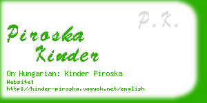 piroska kinder business card